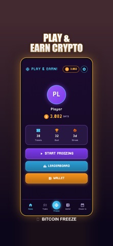 Bitcoin Freeze iPhone screenshot