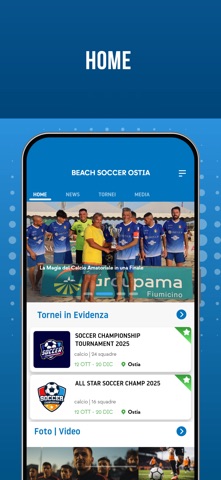 Beach Soccer Ostia app screenshot