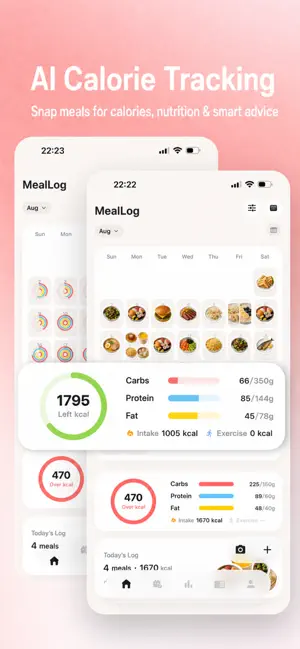 MealLog-Calorie Food Tracker screenshot 1