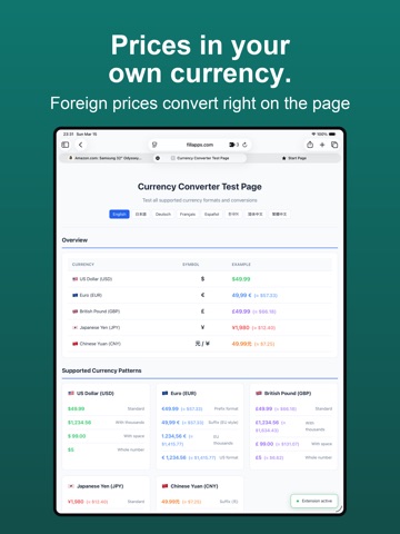 Price Converter for Safari iPad screenshot