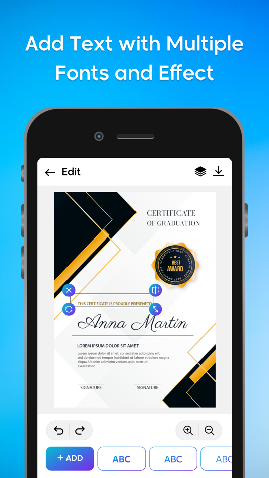 #2. Certificate Maker - eCards (iOS) 由: Growup Infosoft