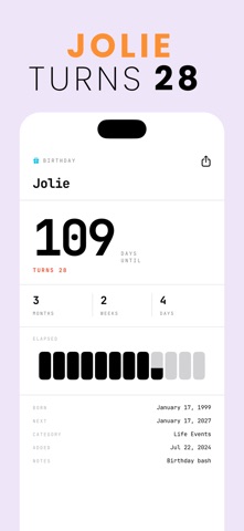 Countdown & Days Since: Sincey Screenshot 3 of 8