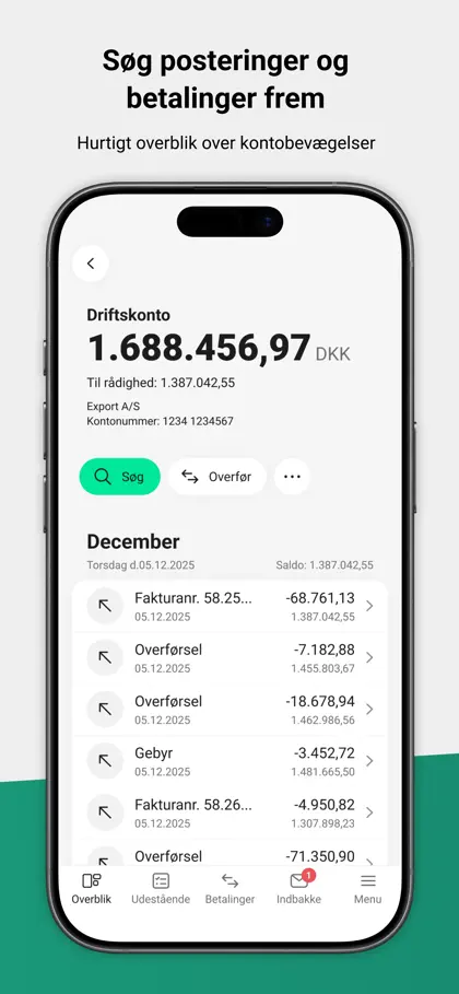 Screenshot 5 di 6 di Jyske Bank Erhverv