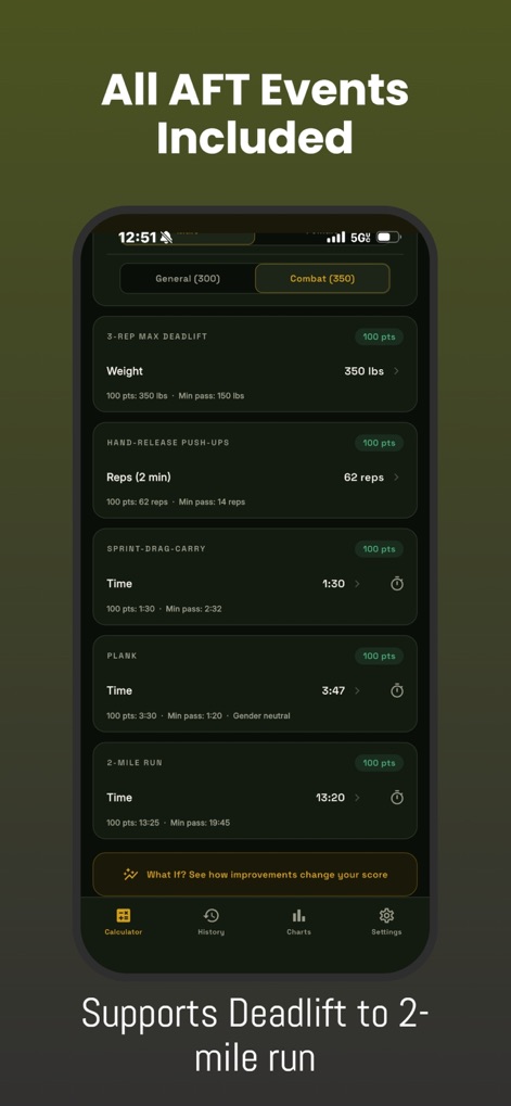 AFT Calculator - Army Fitness - Health & Fitness App | MWM