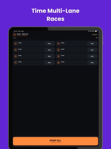 Race Timer for Sports Timing iPad screenshot