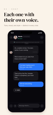 Mythos AI: Chat, Story Visuals iPhone screenshot