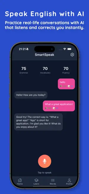 AI English Speak : Wordix screenshot 3