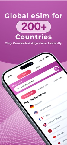 Nubes eSIM: Travel Data Screenshot 1 of 6