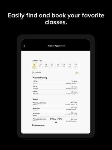 Evolution Health and Fitness iPad screenshot