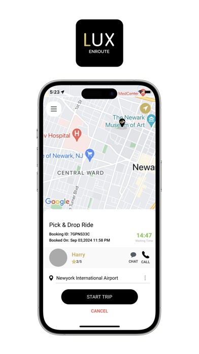 Lux Enroute Driver App Screenshot