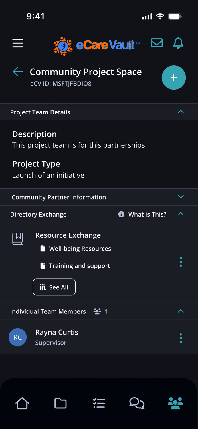 eCare Vault Mobile App