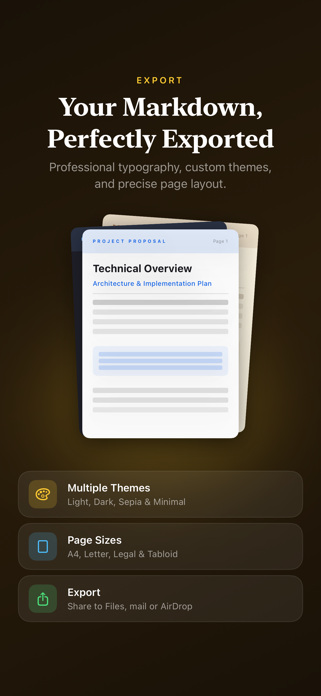 Markdown to PDF: Pro Editor Screenshot 1 of 6