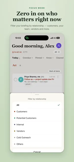 EmailZap: Smart inbox briefing screenshot 2