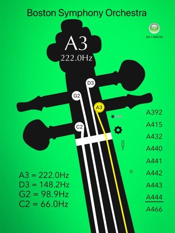 Cello Tuner Basic iPad screenshot