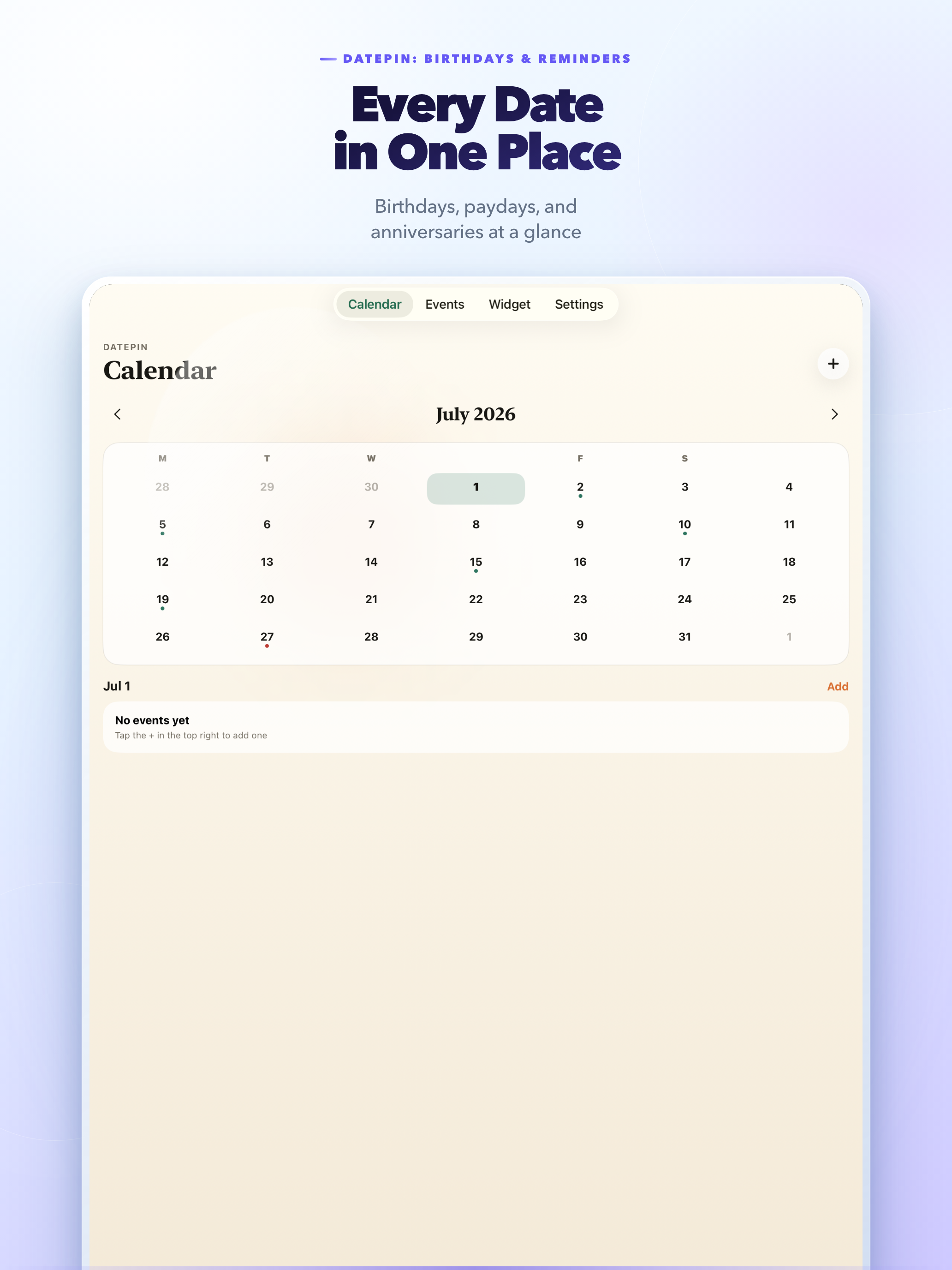 DatePin: Birthdays & Reminders screenshot 5