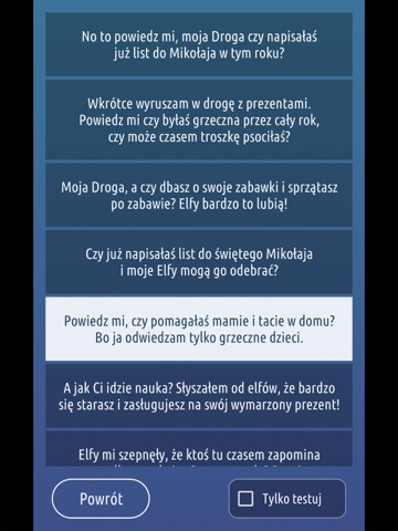 Telefon od Świętego Mikołaja iPad screenshot