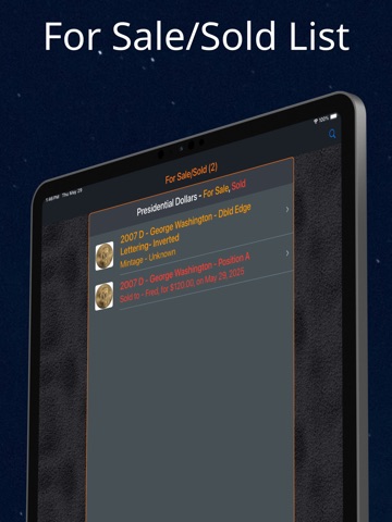 Presidential Dollar iPad screenshot
