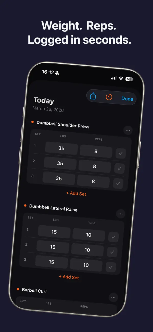 Muscle Gym Diary Screenshot 2
