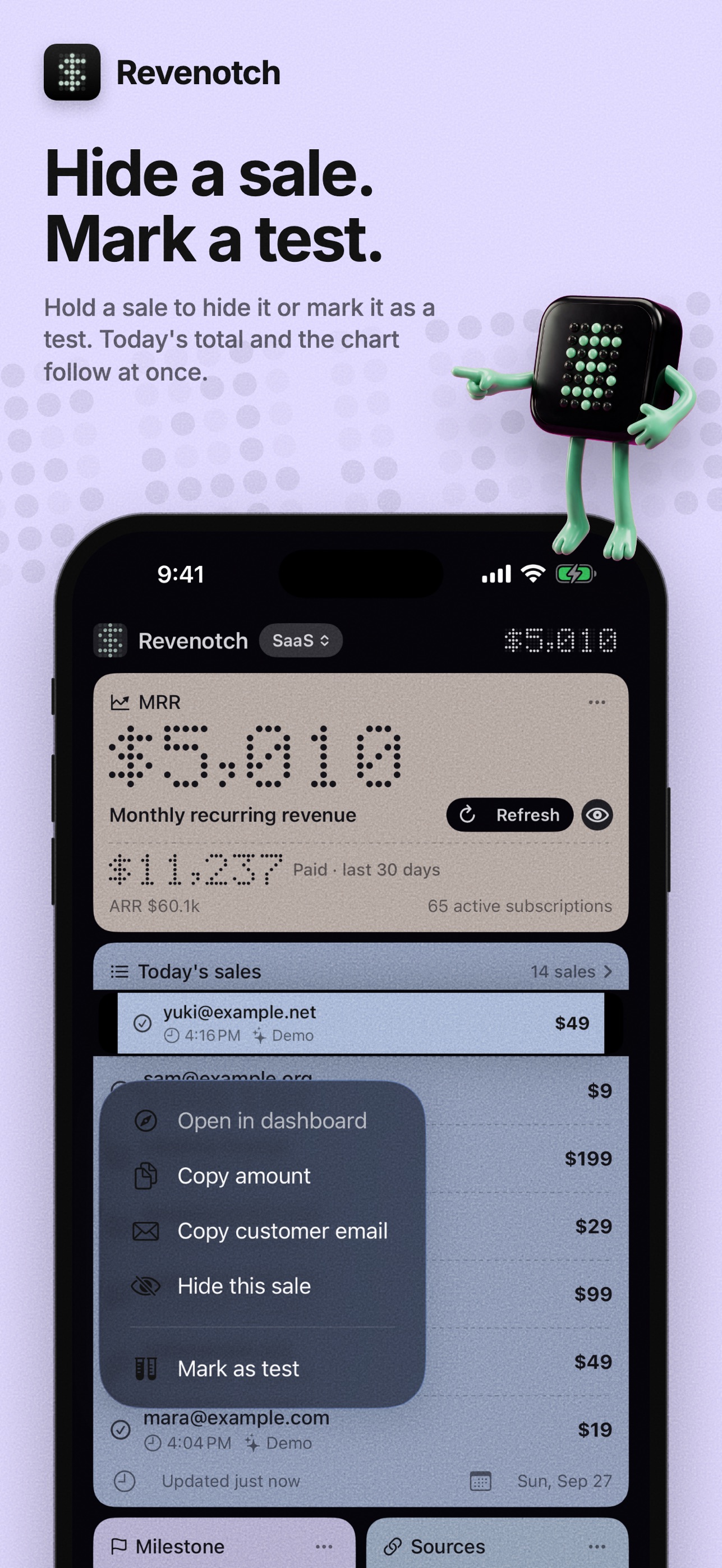 Screenshot 4 of Revenotch: MRR & Sales Tracker