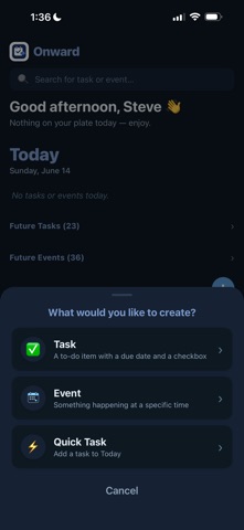 Onward: Tasks and Events Screenshot 2 of 10