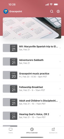 Gracepoint Adventist Church app screenshot 2