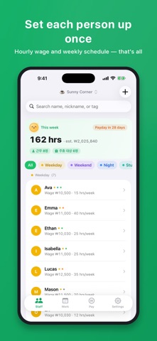 DimeTime — Part-Time Payroll iPhone screenshot