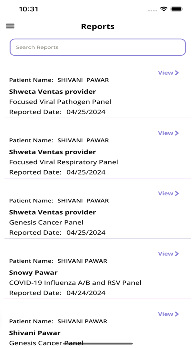 Genesis Results Portal iPhone screenshot 5 - Medical app