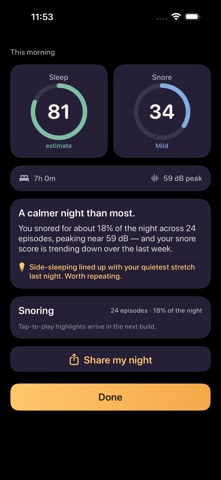 Snora: Snore & Sleep Tracker Screenshot 3 of 5