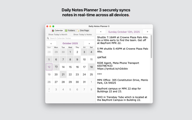 Daily Notes Planner 3+ iPhone screenshot