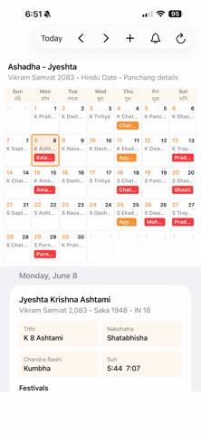 Tithi - Hindu Calendor screenshot
