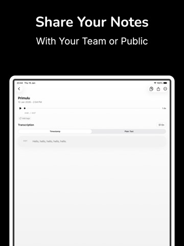 Speechyou - Voice Notes iPad screenshot