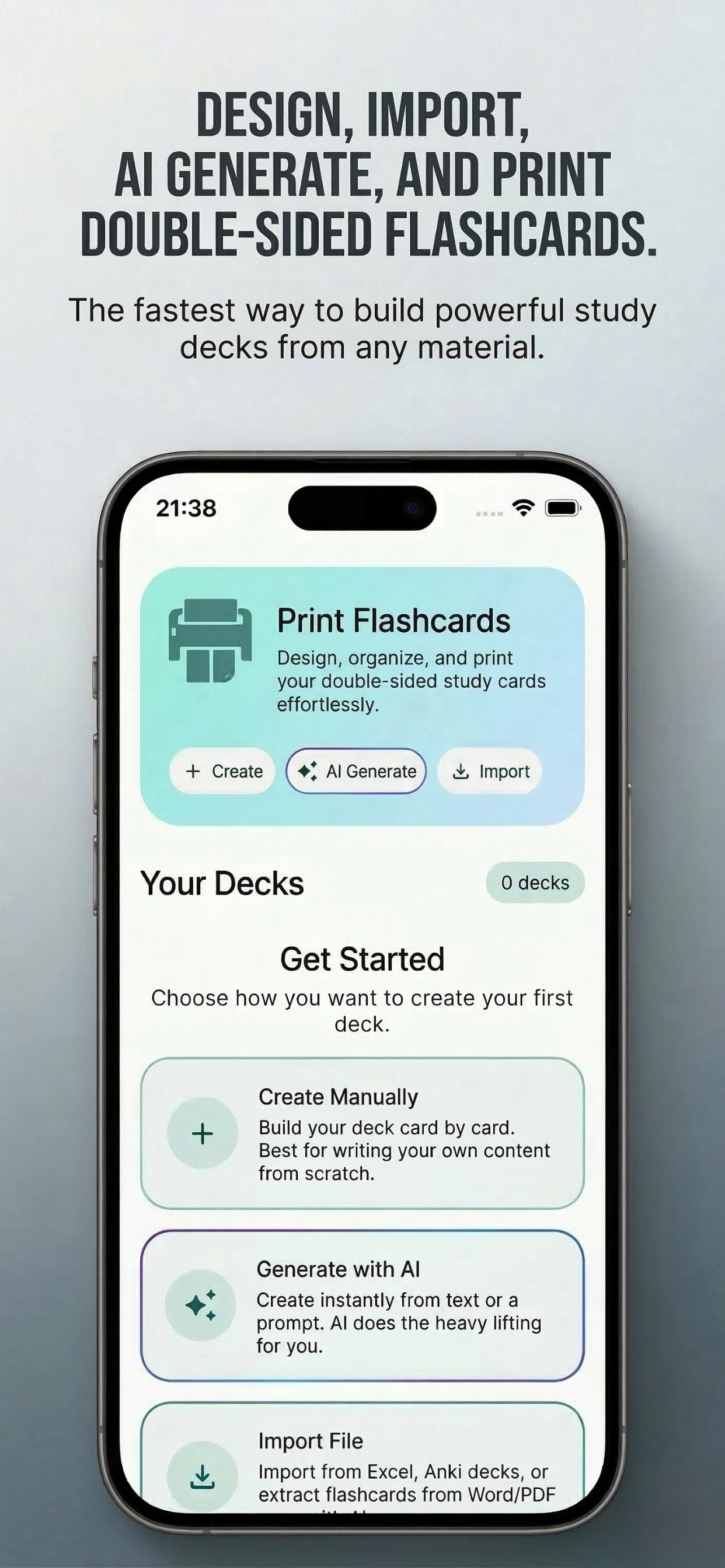 Print Flashcards: Double Sided