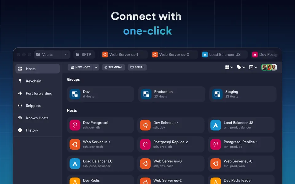Screenshot 1 of Termius — Modern SSH Client 9.35.4
