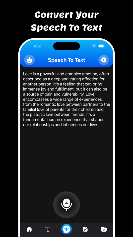 #1. Speech To Text: Voice Notes (iOS) Podle: Parsottambhai Dhameliya