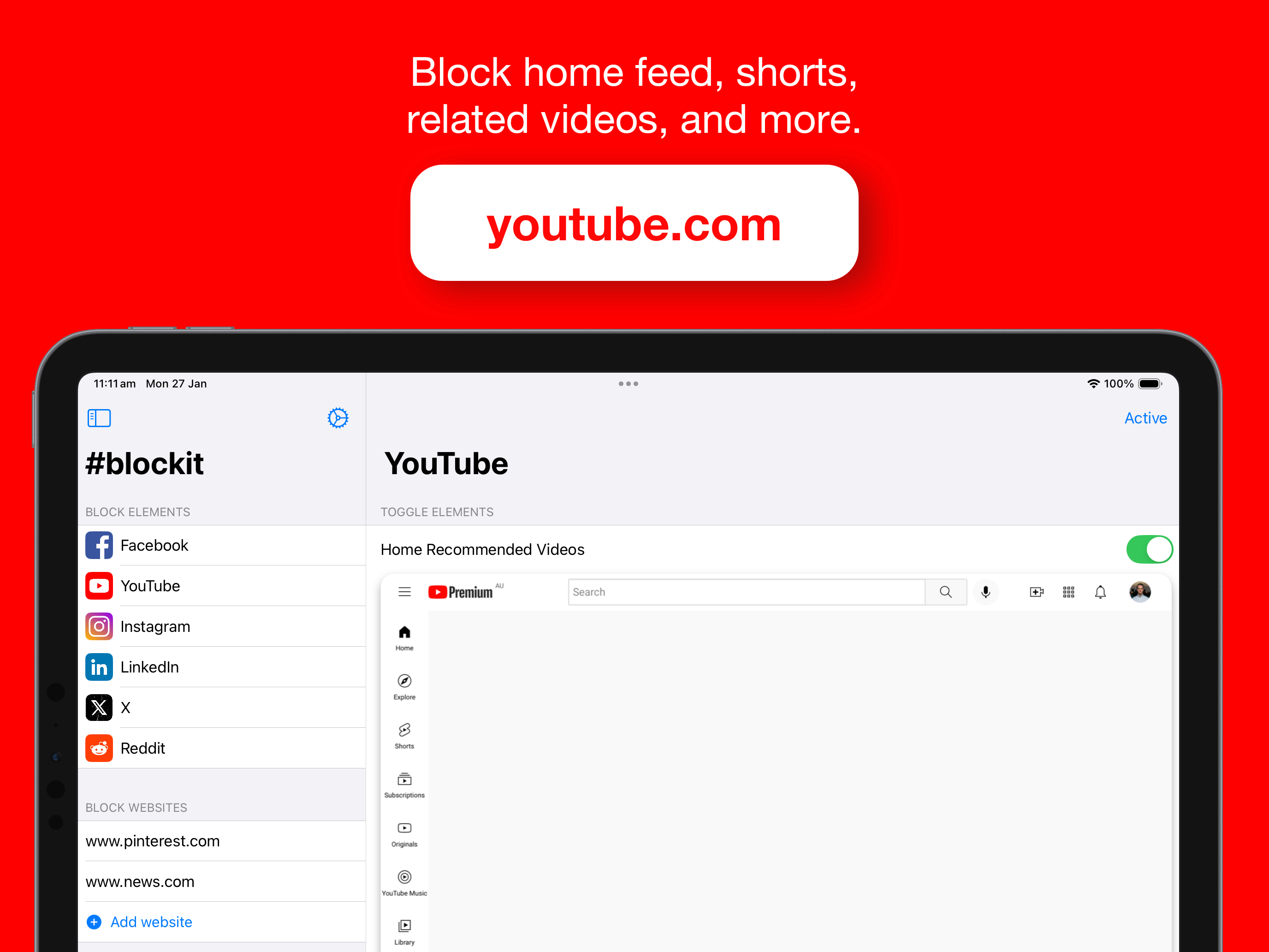 #blockit: Block distractions