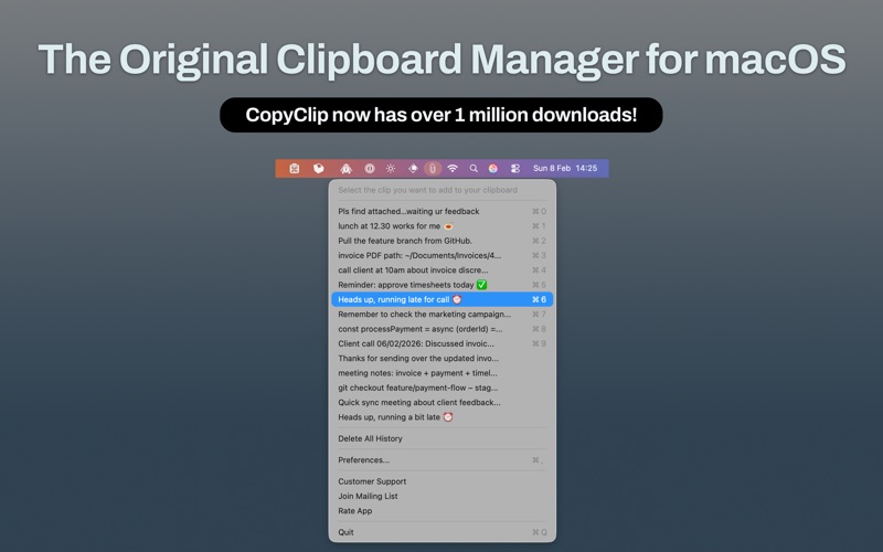 Screenshot #1 pour CopyClip - Clipboard History