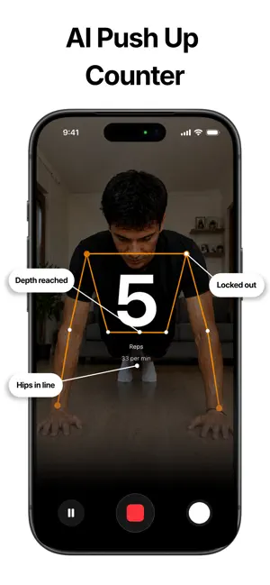 PushRank: Push Up Counter Game screenshot 1