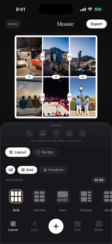 Mosaic Collage iPhone screenshot