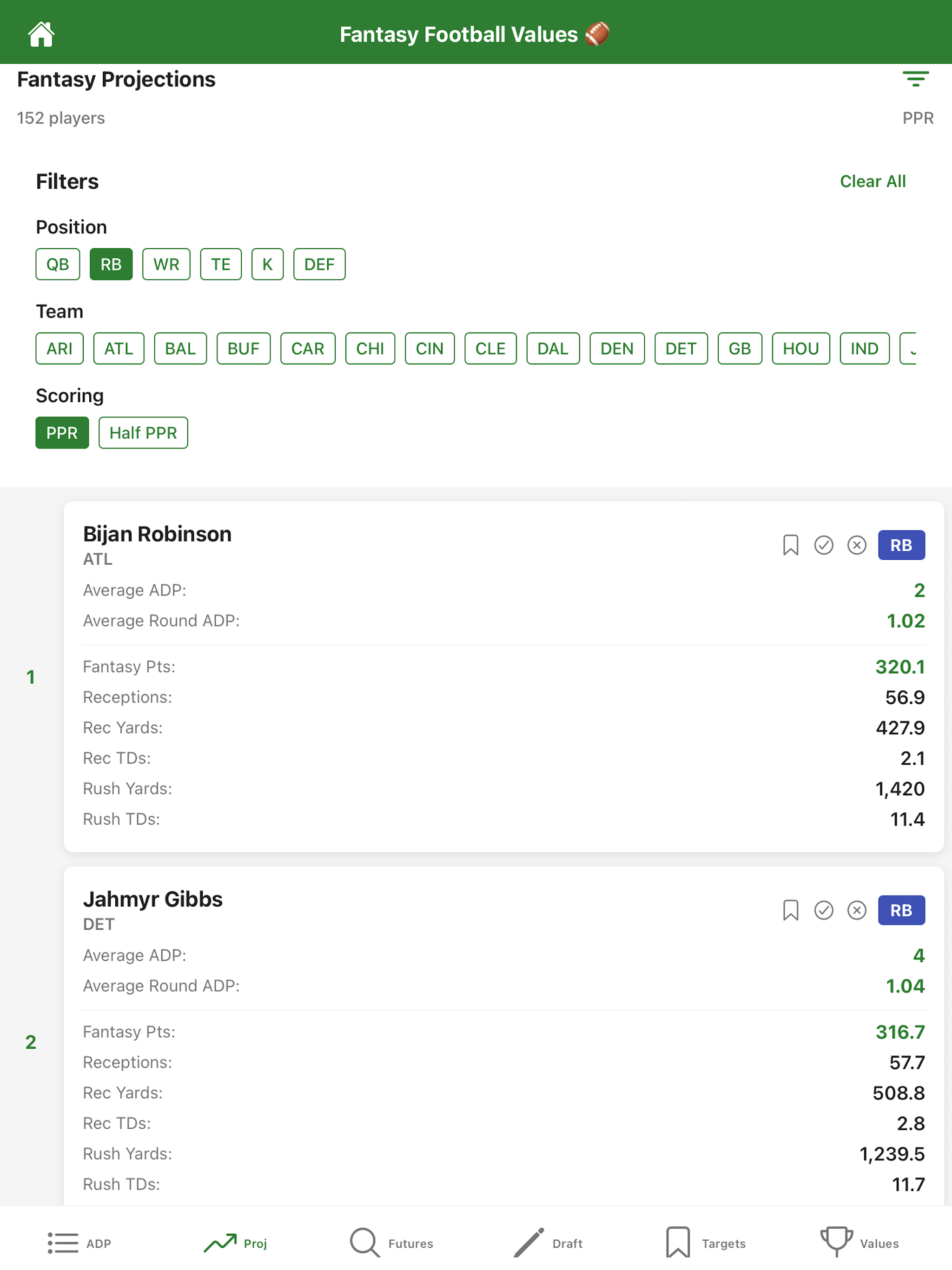 Fantasy Football Values screenshot 15