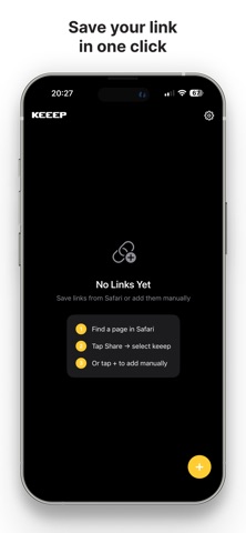 keeep: Simple Link Archive screenshot