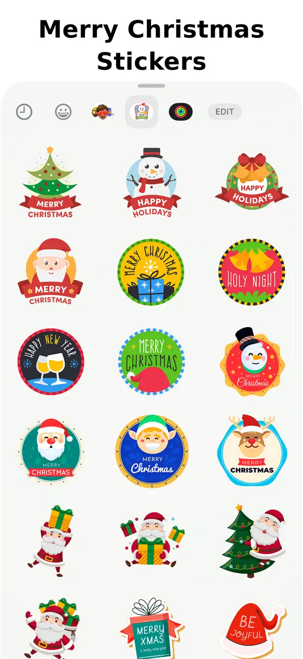 Screenshot #2 pour Merry Christmas Stickers Set