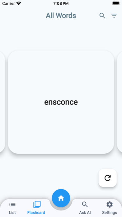 Exam Vocabulary Screenshot