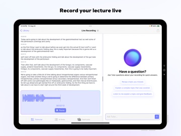 LecturePro AI iPad screenshot