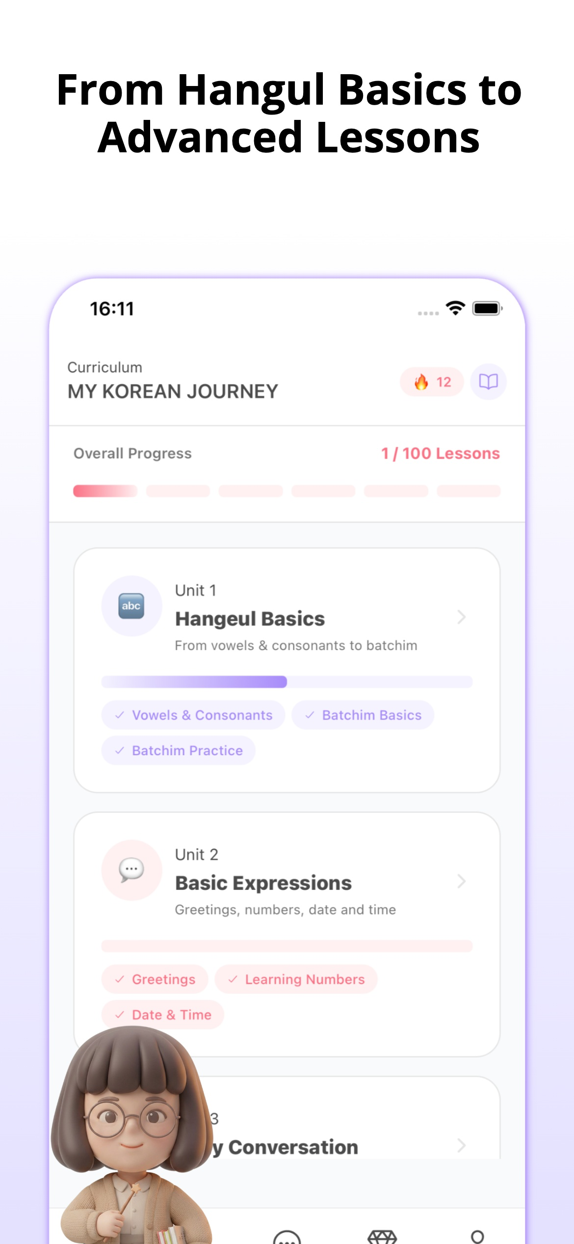Patattumi — AI Korean Tutor screenshot 3