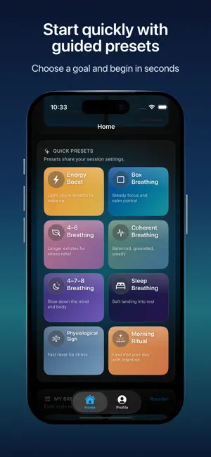 BreathMinder: Guided Breathing screenshot 2