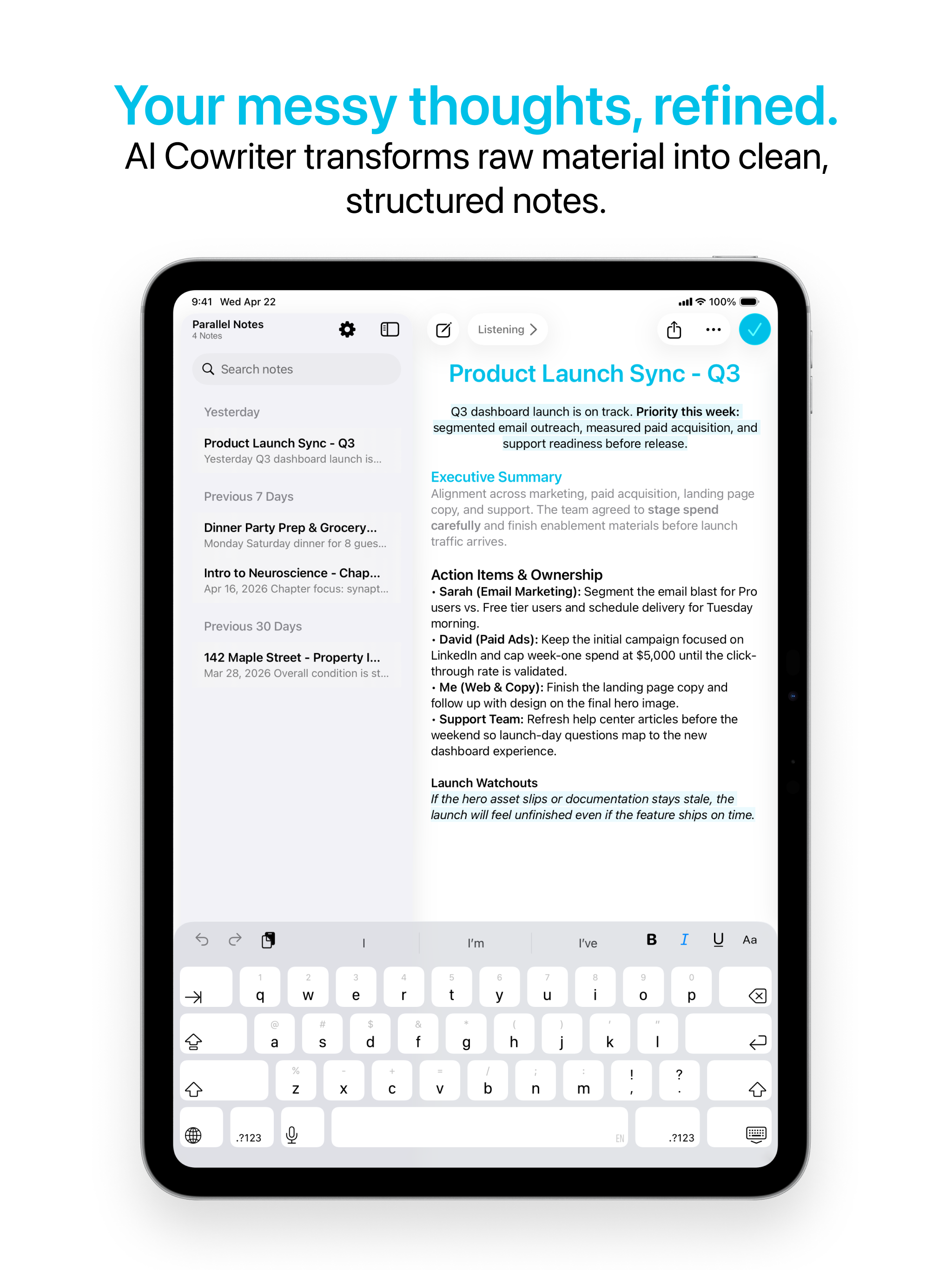 Parallel Notes - AI Note Taker