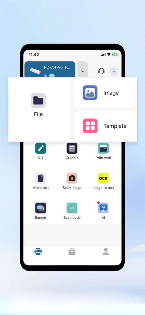 Jadens Printer - L'application permet aux utilisateurs d'importer des fichiers PDF ou des images et de choisir parmi une large gamme de modèles pour créer des étiquettes personnalisées.