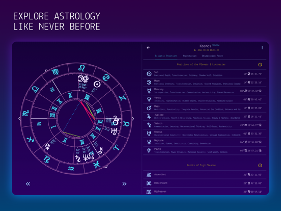 Kosmos Astrology iPad screenshot 1 - Lifestyle app
