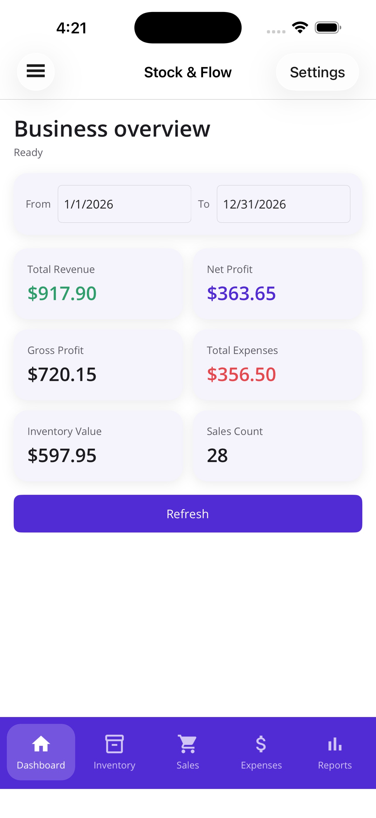 Screenshot 1 of Stock & Flow