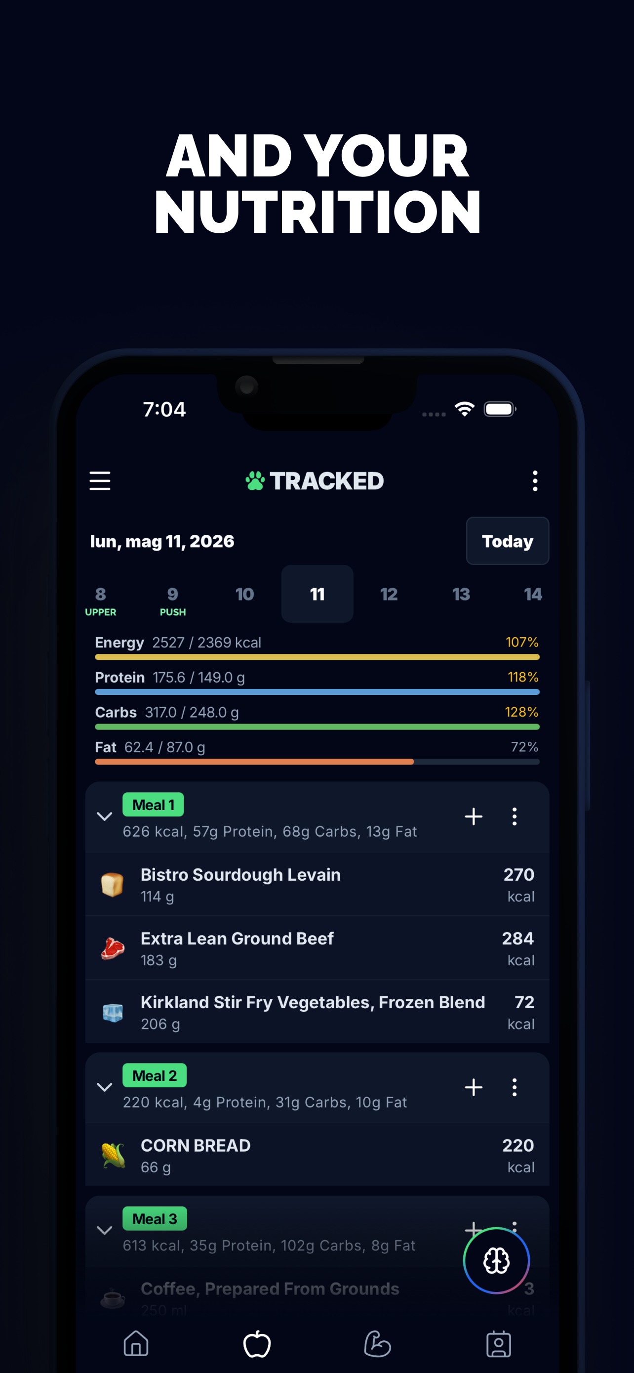 Tracked: Workout & Nutrition screenshot 2
